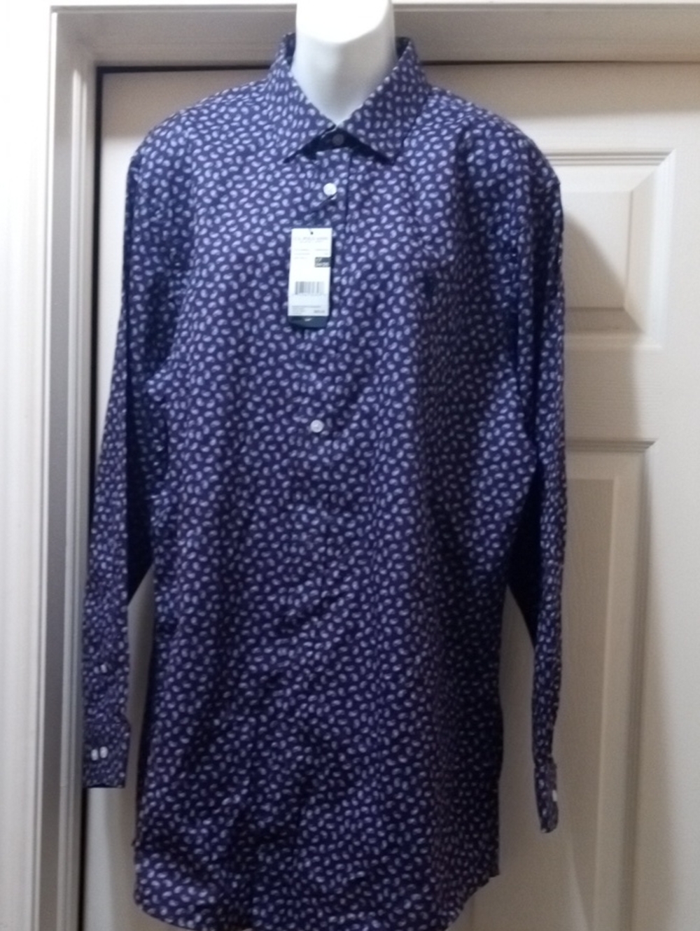 TakExtra 50% Off U.S. Polo Assn. Navy Blue Printed Long-Sleeve Button-Down Shirt